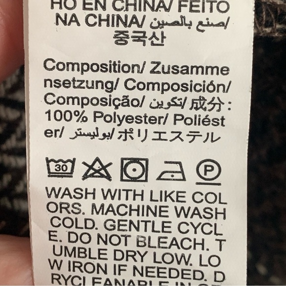 Shein Beige Brown Plaid Shacket - Picture 8 of 8